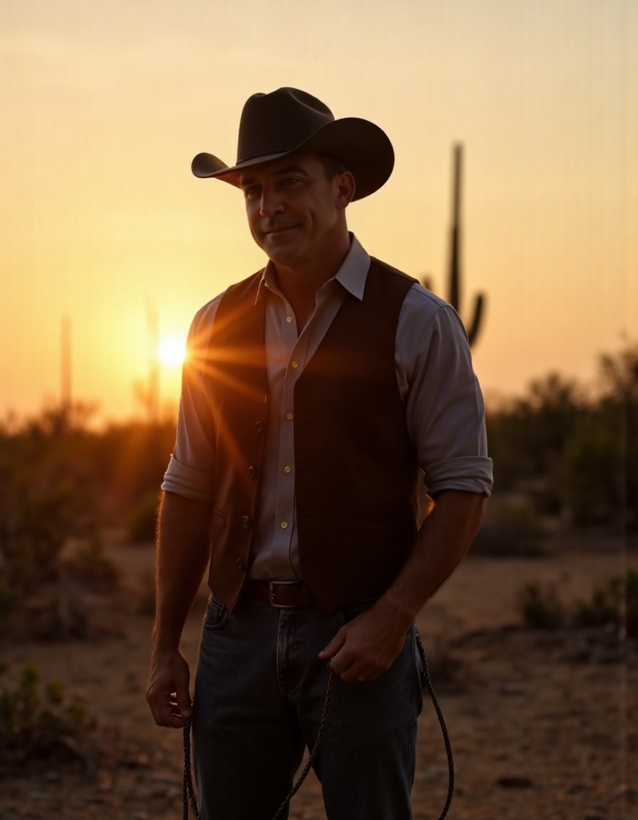 Man as cowboy